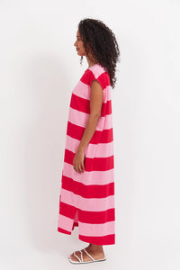 Garnet Jardin Stripe T-Shirt Dress