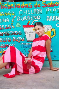 Garnet Jardin Stripe T-Shirt Dress