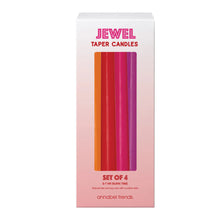 Load image into Gallery viewer, Pink Tones Jewel Taper Candles 4pk