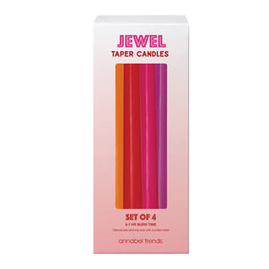 Pink Tones Jewel Taper Candles 4pk