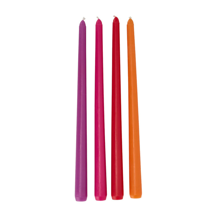 Pink Tones Jewel Taper Candles 4pk