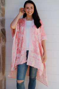 Peach Paisley Summer Cape