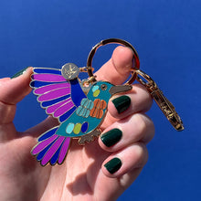 Load image into Gallery viewer, Humming Harmony Enamel Keyring - Erstwilder x Jocelyn Proust