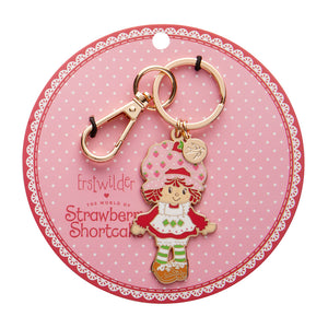 Sweet Strawberry Shortcake Enamel Key Ring - Erstwilder x Strawberry Shortcake
