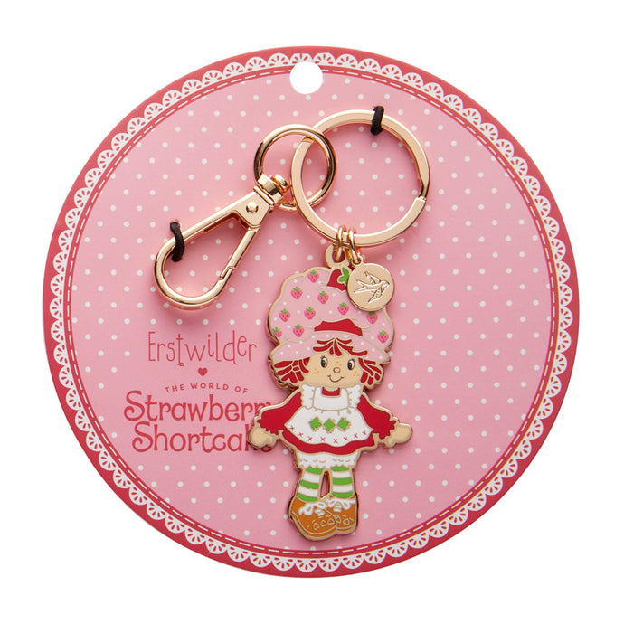 Sweet Strawberry Shortcake Enamel Key Ring - Erstwilder x Strawberry Shortcake
