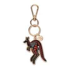 Load image into Gallery viewer, Matjumpa Ritjinguthinha (Kangaroo) Enamel Key Ring - Erstwilder x Brooke Sutton