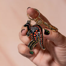 Load image into Gallery viewer, Matjumpa Ritjinguthinha (Kangaroo) Enamel Key Ring - Erstwilder x Brooke Sutton