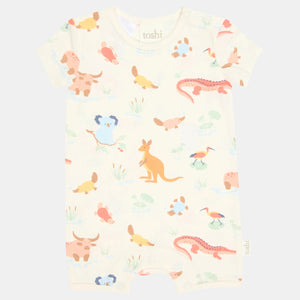 Kakadu Dawn Short Sleeve Banjo Onesie