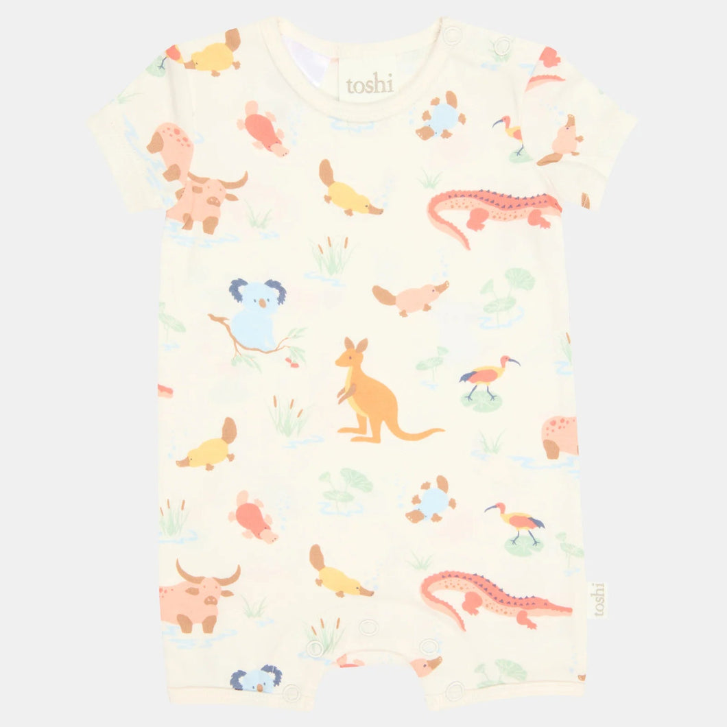 Kakadu Dawn Short Sleeve Banjo Onesie