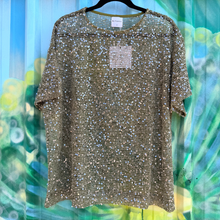 Load image into Gallery viewer, Khaki Sequin Knit Top - By Frankie