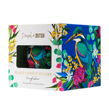 Load image into Gallery viewer, Kingfisher Glass Tealight Candle Holder