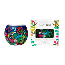 Load image into Gallery viewer, Kingfisher Glass Tealight Candle Holder