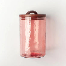 Load image into Gallery viewer, Blush Large Canister - Handblown Recycled Glass