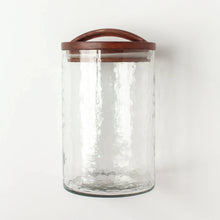 Load image into Gallery viewer, Clear Large Canister - Handblown Recycled Glass