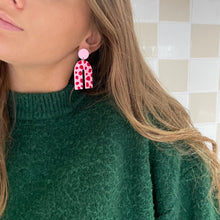 Load image into Gallery viewer, Lonnie Earrings - Pink &amp; Red