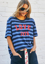 Load image into Gallery viewer, LOVE 1976 Navy Stripe Tee - Hammill &amp; Co