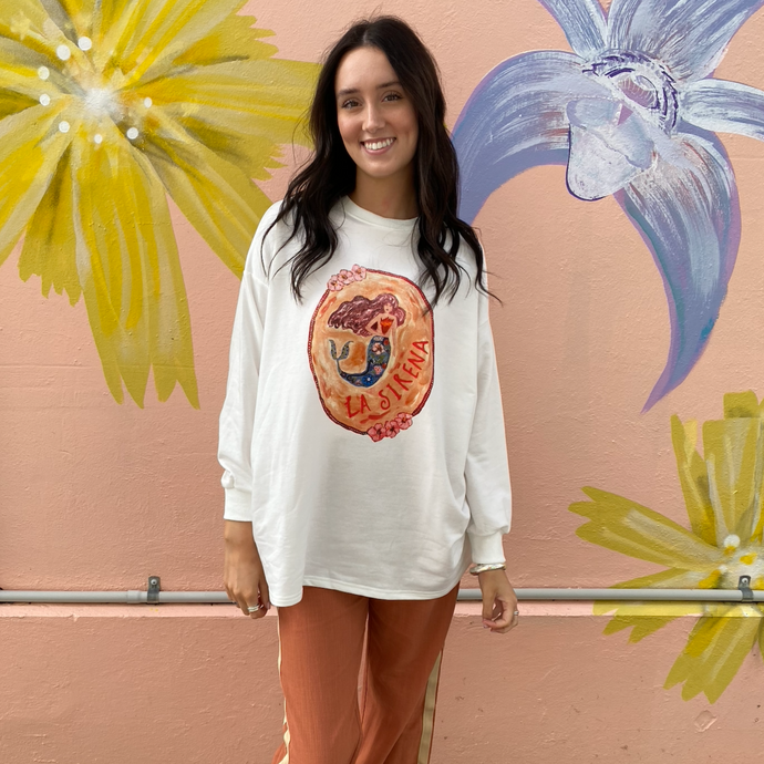 La Sirena White L/S Top & Rust Pant Set - By Frankie