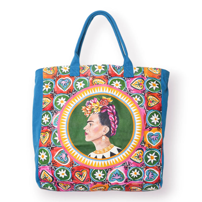 Frida Kahlo 'Viva La Vida' Large Tote Bag