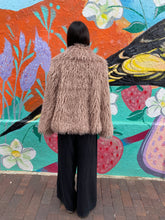 Load image into Gallery viewer, Latte Mongolian Fleece Cropped Jacket
