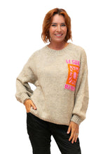 Load image into Gallery viewer, Beige Le Soleil Wool Mix Knit Sweater with Sun Motif