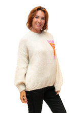 Load image into Gallery viewer, Cream Le Soleil Wool Mix Knit Sweater with Sun Motif