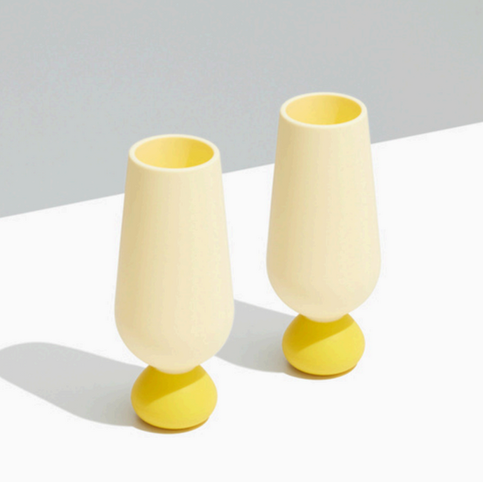 Lemonchello Silicone Bubble Champagne Flute Set 2pk