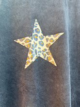 Load image into Gallery viewer, Leopard Star Black Acid Wash T-Shirt - By Frankie