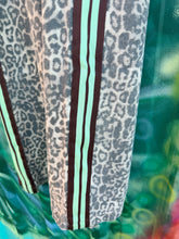 Load image into Gallery viewer, Choc/Mint Stripe Leopard Racer Pants - By Frankie