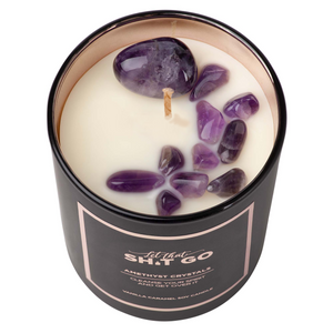 'Let That Shit Go' Amethyst Crystal Candle