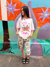 Load image into Gallery viewer, Light Camo Jorts with White Racer Stripes - By Frankie