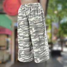 Load image into Gallery viewer, Light Camo Jorts with White Racer Stripes - By Frankie