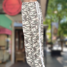 Load image into Gallery viewer, Light Camo &amp; White Stripe Racer Pant - By Frankie