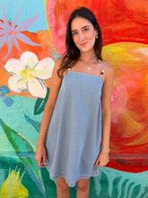 Load image into Gallery viewer, Light Denim Beaded Mini Dress - By Frankie