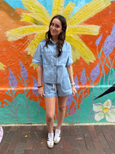Load image into Gallery viewer, Light Denim Shirt &amp; Short Set - By Frankie