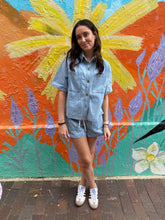 Load image into Gallery viewer, Light Denim Shirt &amp; Short Set - By Frankie