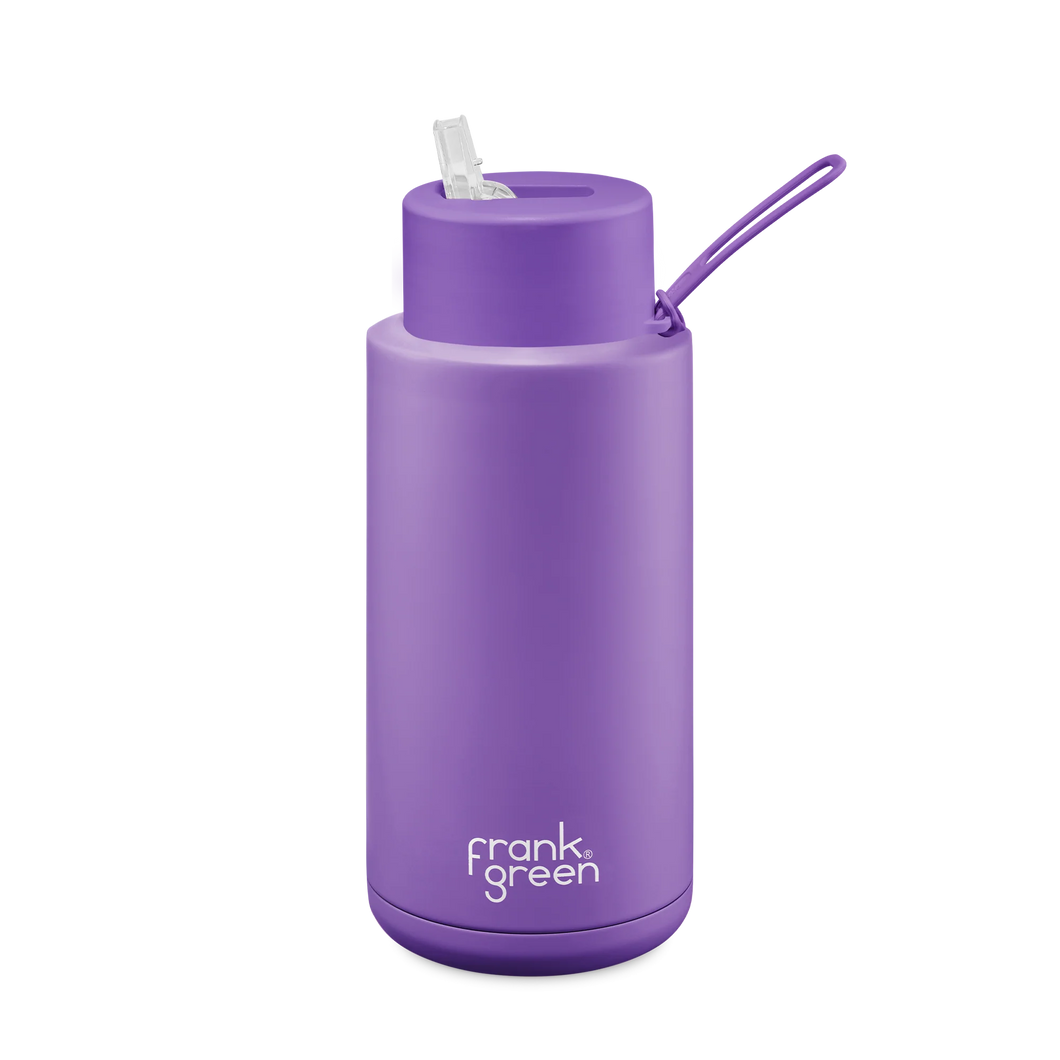 Cosmic Purple Ceramic Reusable Bottle 34oz/1L - Frank Green