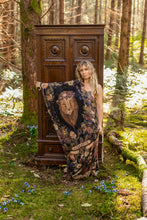 Load image into Gallery viewer, 'Lionheart' Scarf with Botanicals &amp; Narnia Print - Market of Stars