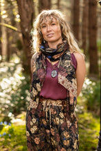Load image into Gallery viewer, 'Lionheart' Scarf with Botanicals &amp; Narnia Print - Market of Stars