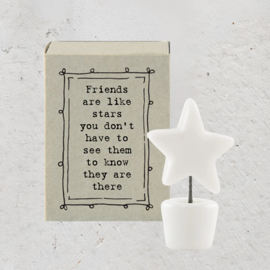 Little Standing Star Friends Porcelain Matchbox Figurine