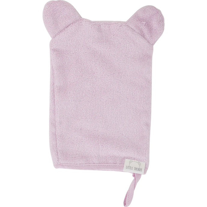 Lilac Bear Ears Wash Mitt