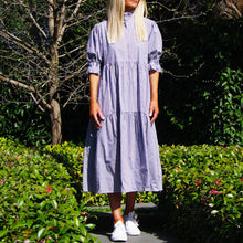 Load image into Gallery viewer, Lottie Cotton Poplin Dress in Pink Sorbet &amp; White Stripe - Who&#39;s Charlie