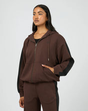 Load image into Gallery viewer, Brown Lounge Zip Hood Jacket - All About Eve