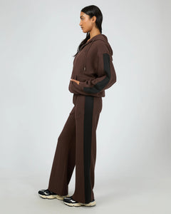 Brown Lounge Zip Hood Jacket - All About Eve
