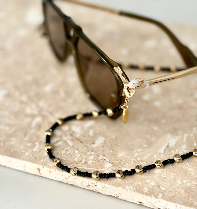 Black Love Beaded Sunglass Chain
