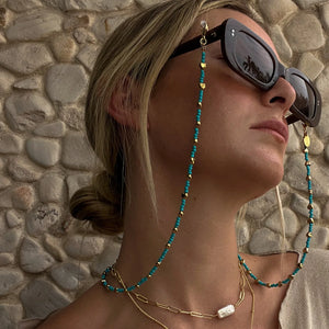Turquoise Love Beaded Sunglass Chain