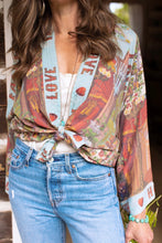 Load image into Gallery viewer, 'Love Language' Pixie Duster Cropped Kimono - Market of Stars