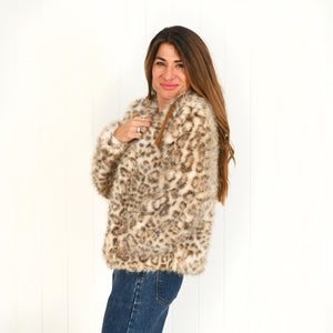 "Lucy" Leopard Fur Jacket - Love Lola