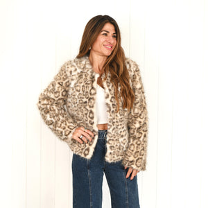"Lucy" Leopard Fur Jacket - Love Lola