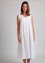 Load image into Gallery viewer, White Embroidered Sleeveless Nightie