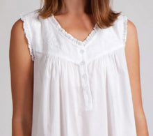 Load image into Gallery viewer, White Embroidered Sleeveless Nightie
